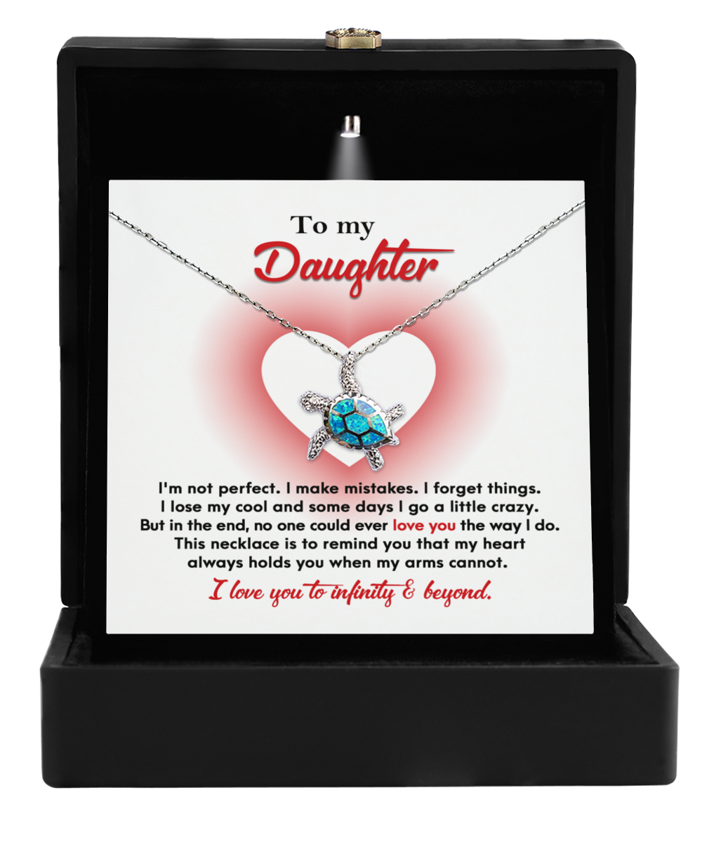 Daughter | Infinity And Beyond | Opal Turtle Pendant Necklace