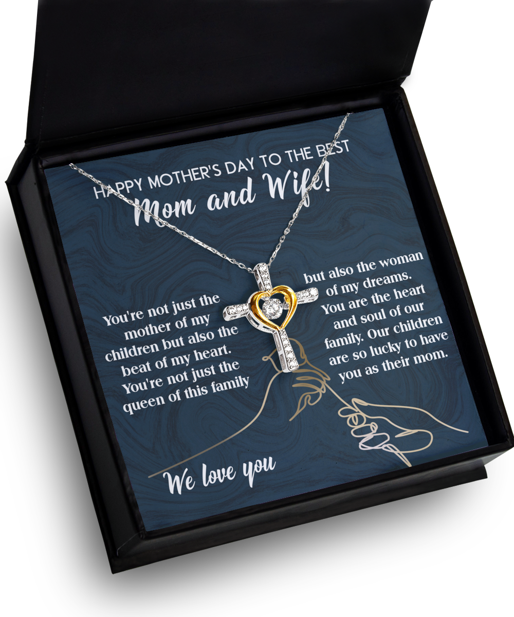 Mom & Wife | Happy Mother's Day | Cross Dancing Necklace