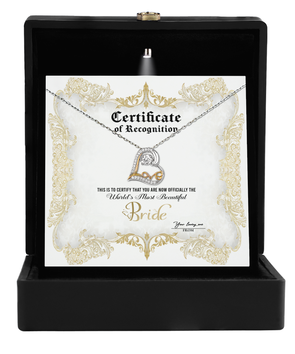 Bride | Certificate Of Achievement | Love Dancing Necklace