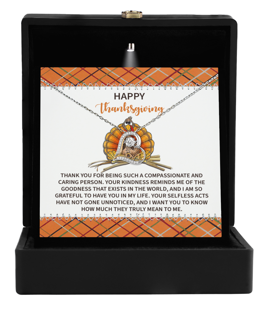 Happy Thanksgiving | Grateful To Have You In My Life | Love Dancing Necklace