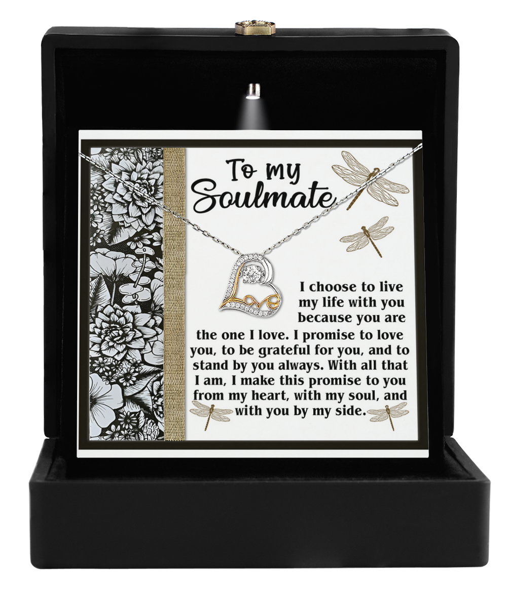 To My Soulmate | I Make This Promise From My Heart | Love Dancing Necklace