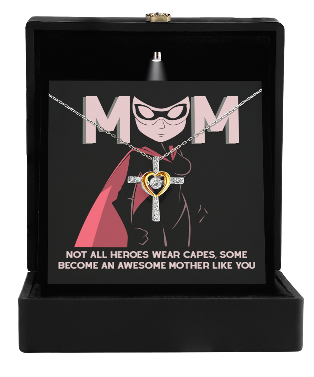 Mom | An Awesome Mother | Cross Dancing Necklace