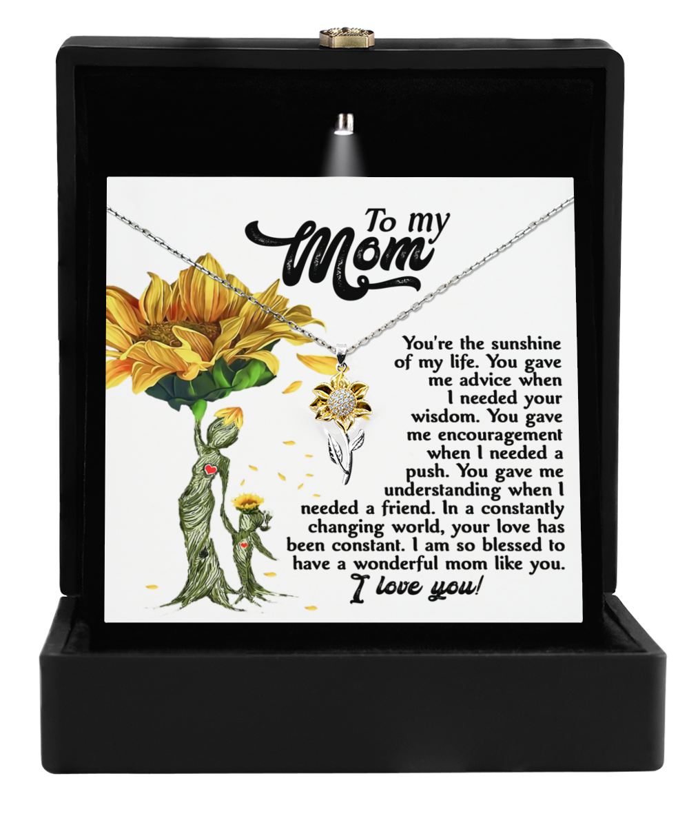 Mom | The Sunshine | Sunflower Pendant Necklace