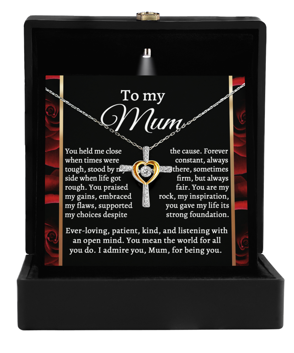 Mom | By My Side | Cross Dancing Necklace