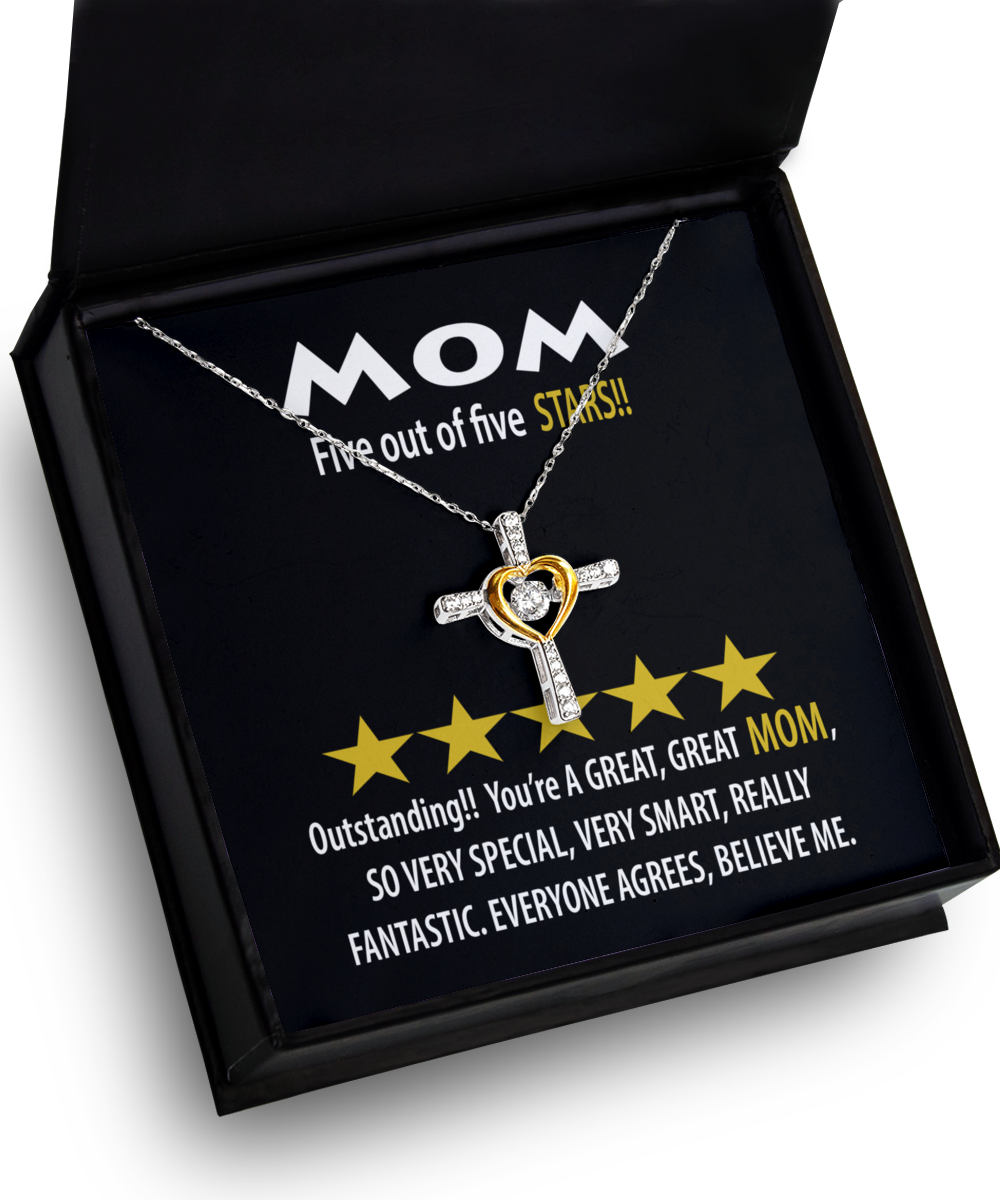 Mom | Five Stars | Cross Dancing Necklace