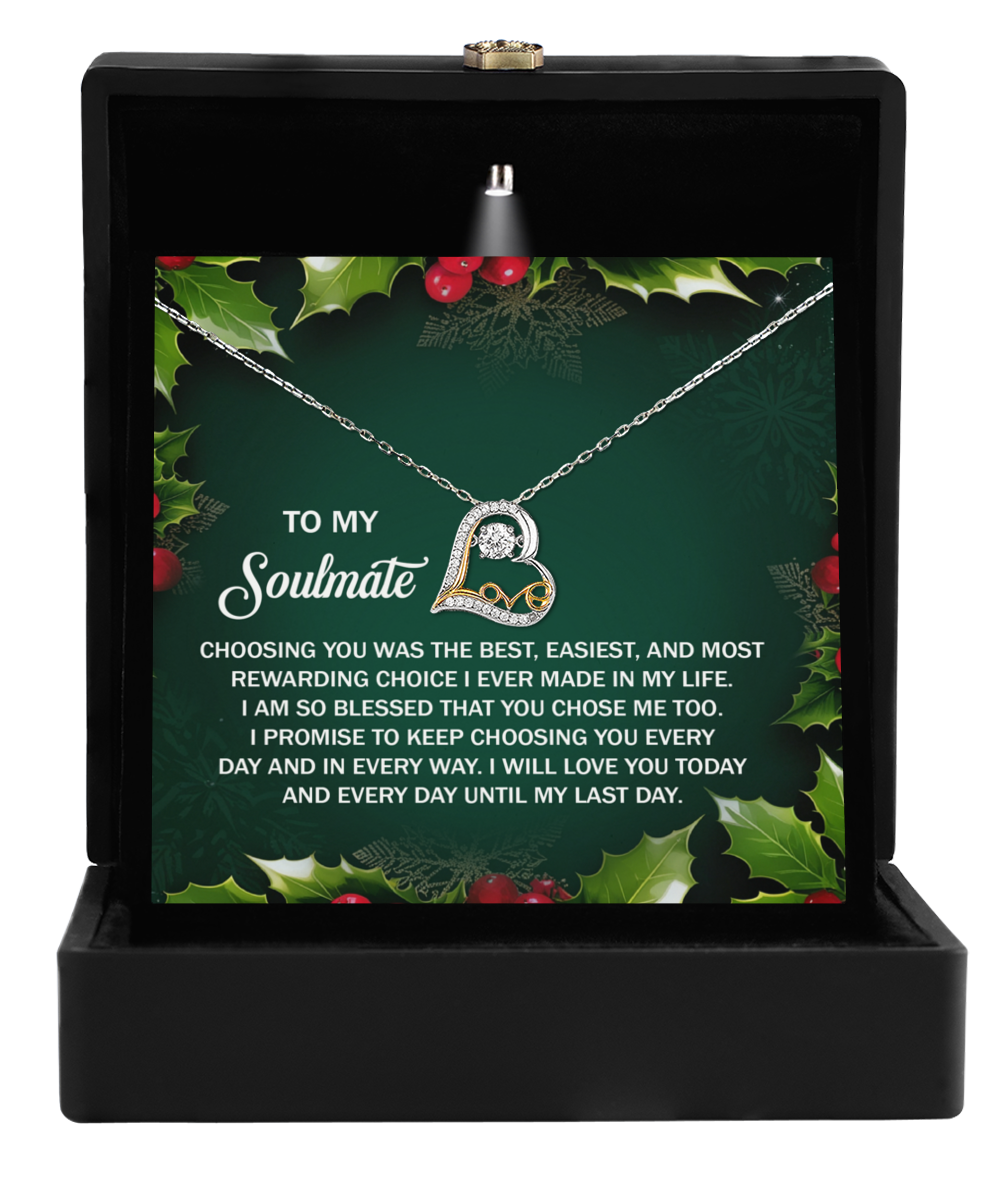 To My Soulmate | Chose Me Too | Love Dancing Necklace