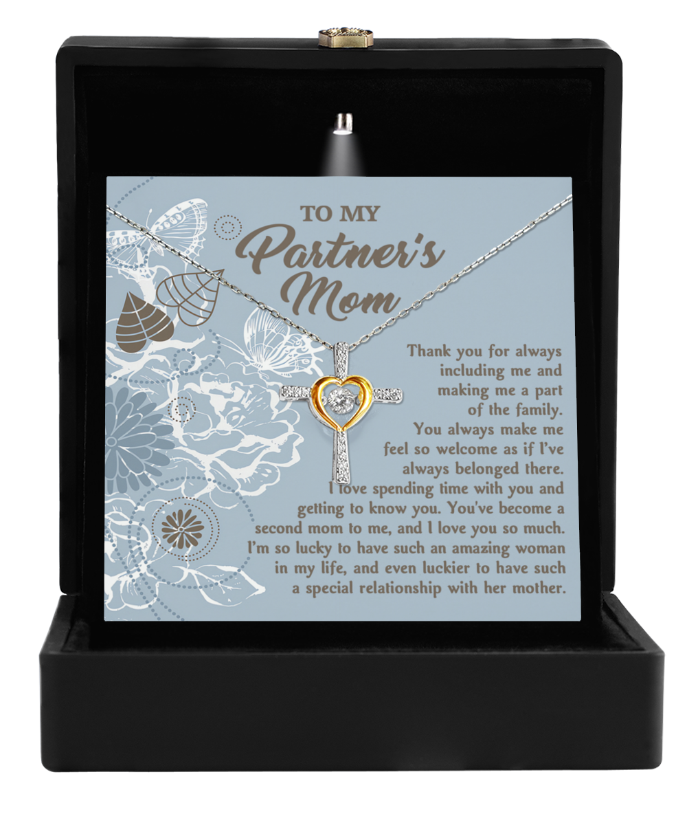 Partner's Mom | Part Of Family | Cross Dancing Necklace