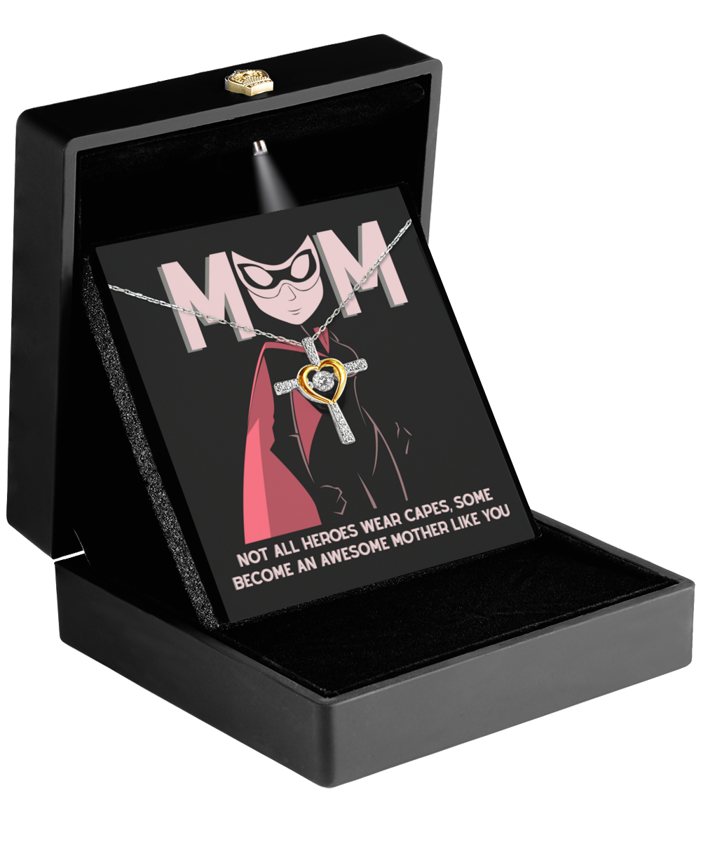 Mom | An Awesome Mother | Cross Dancing Necklace