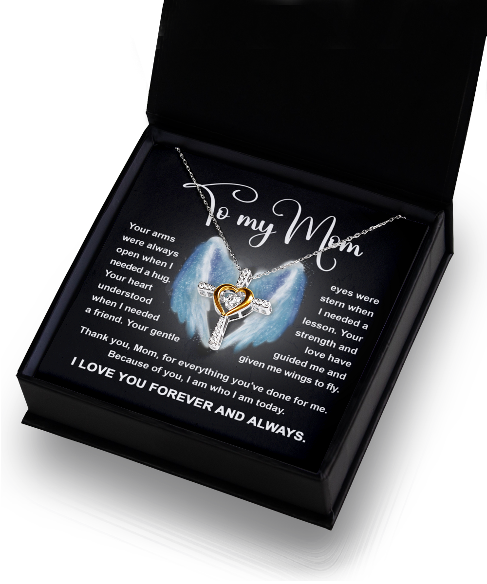 Mom | Wings To Fly | Cross Dancing Necklace