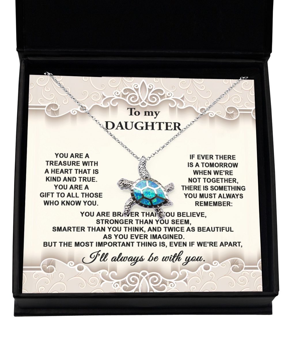 Daughter | Kind And True | Opal Turtle Pendant Necklace