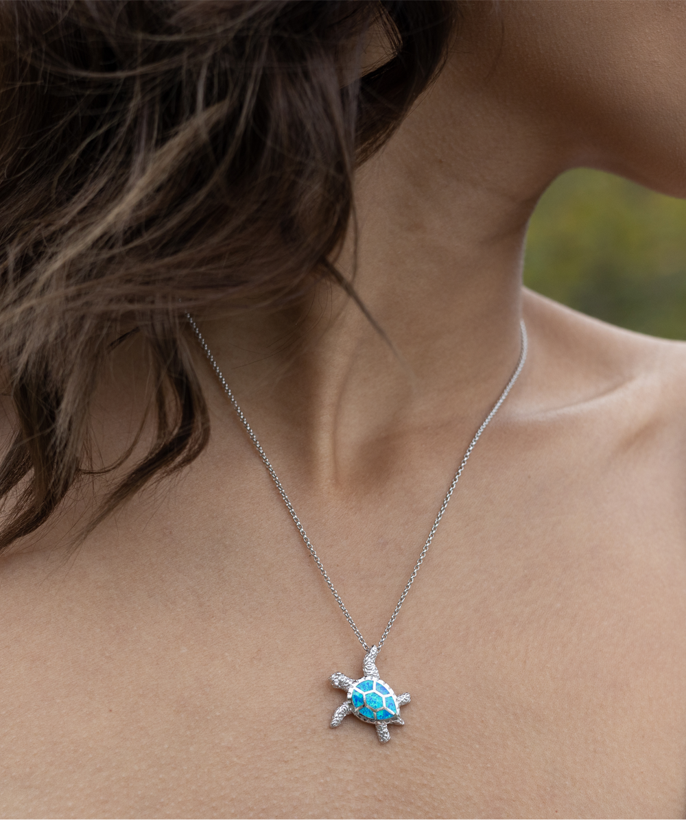 Daughter | Infinity And Beyond | Opal Turtle Pendant Necklace