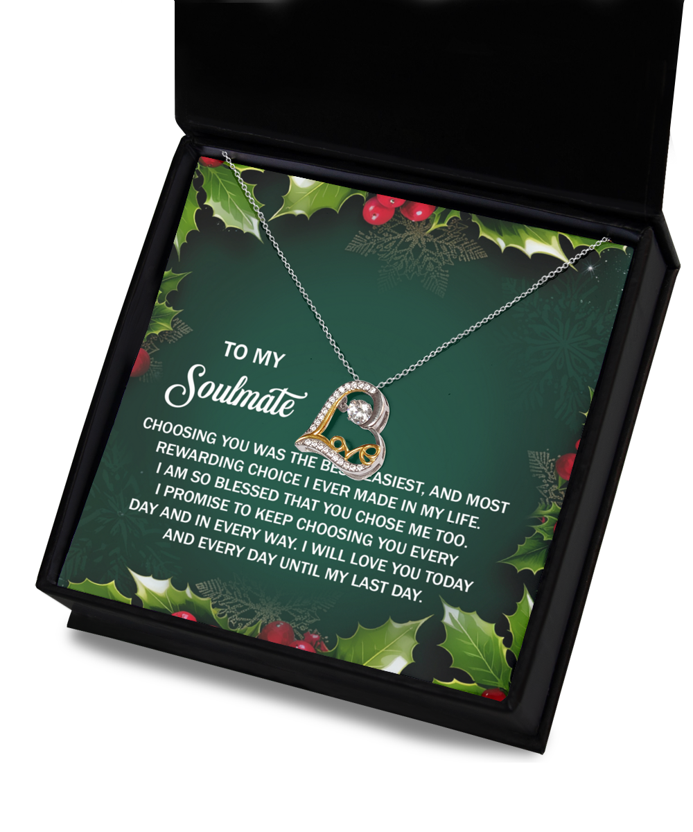 To My Soulmate | Chose Me Too | Love Dancing Necklace