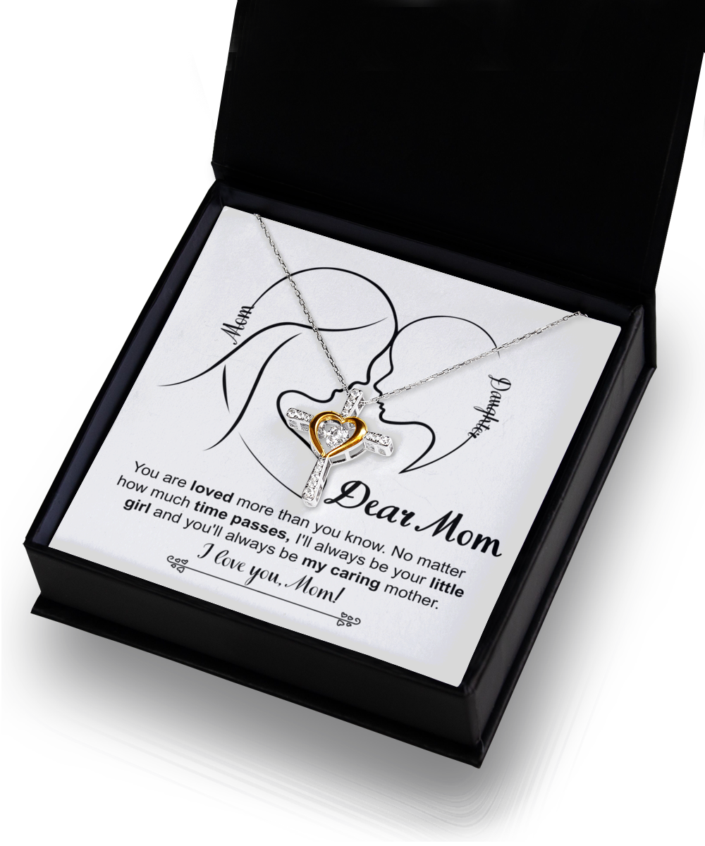 Mom | Your Little Girl | Cross Dancing Necklace