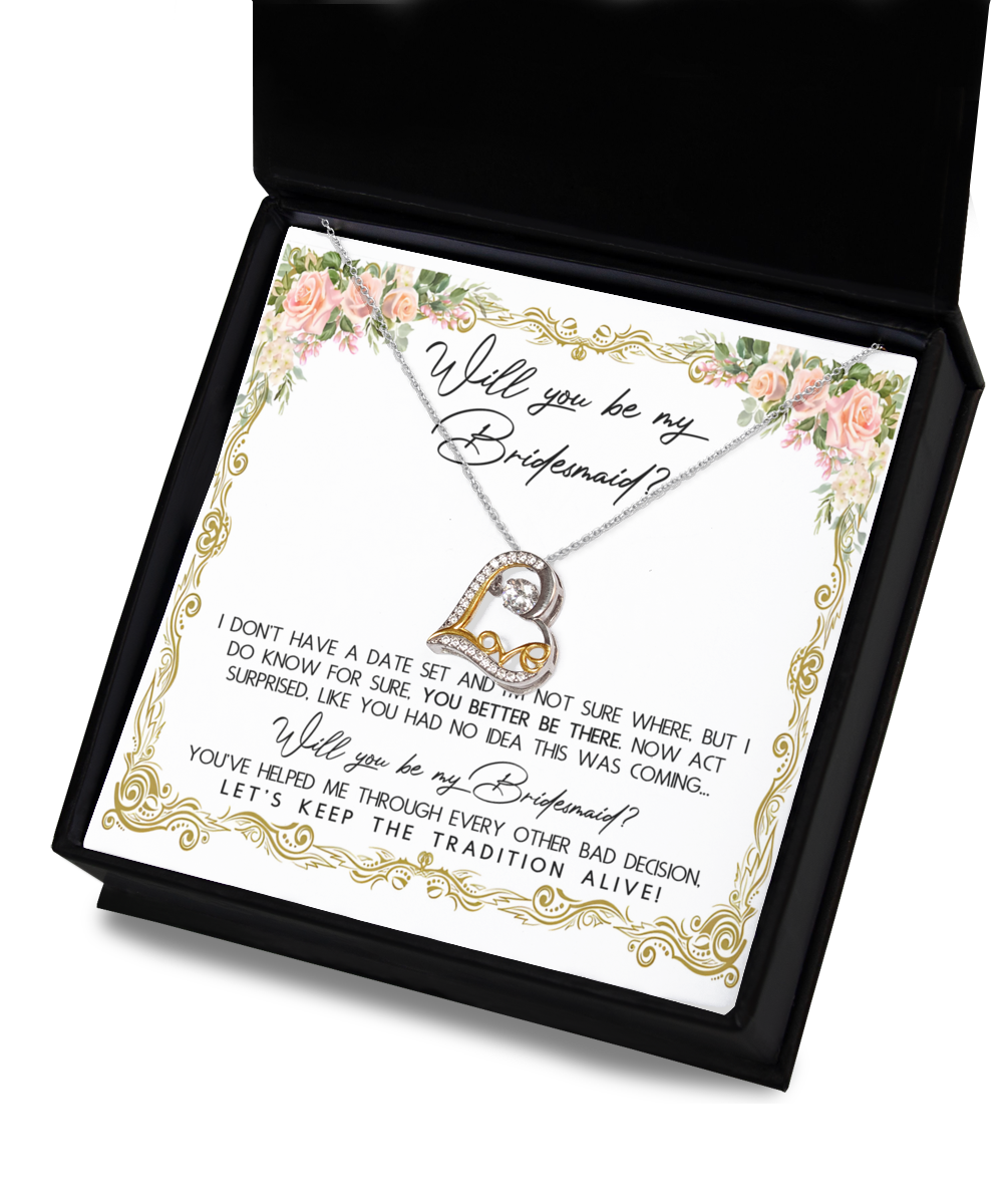 Bridesmaid | Keep The Tradition | Love Dancing Necklace