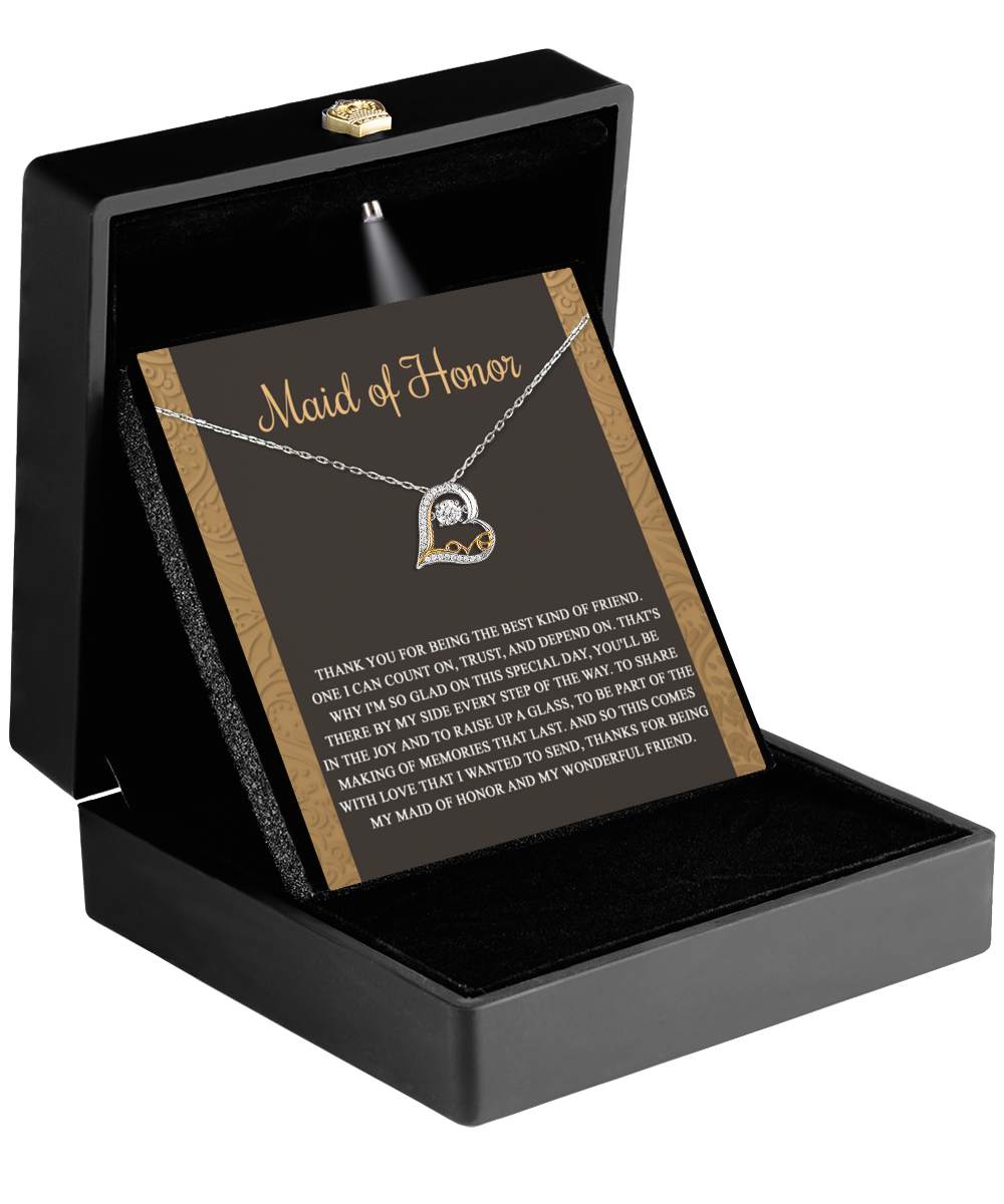 Maid of Honor | My Wonderful Friend | Love Dancing Necklace