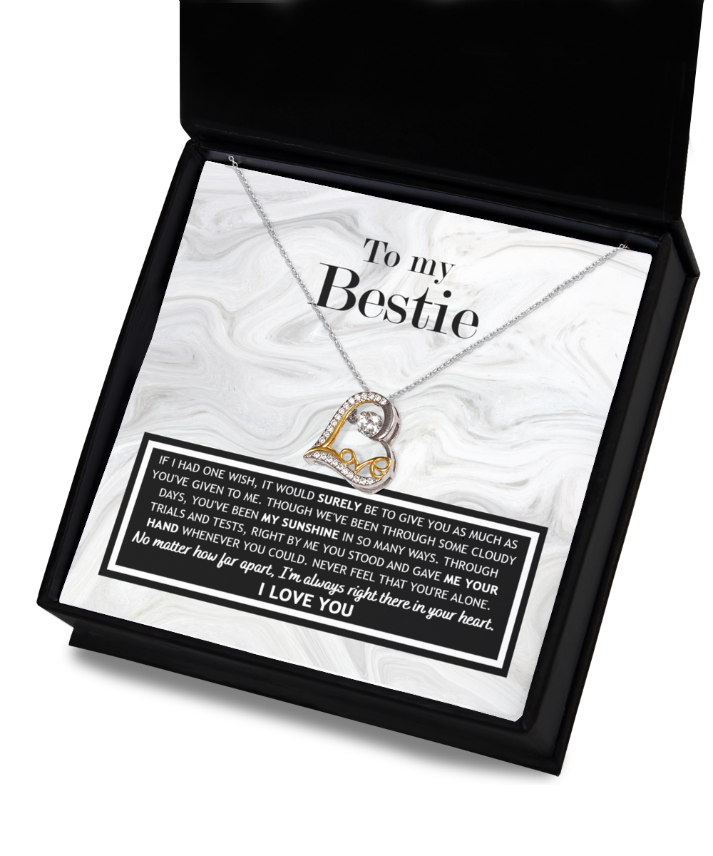 Bestie | Always Right There | Love Dancing Necklace