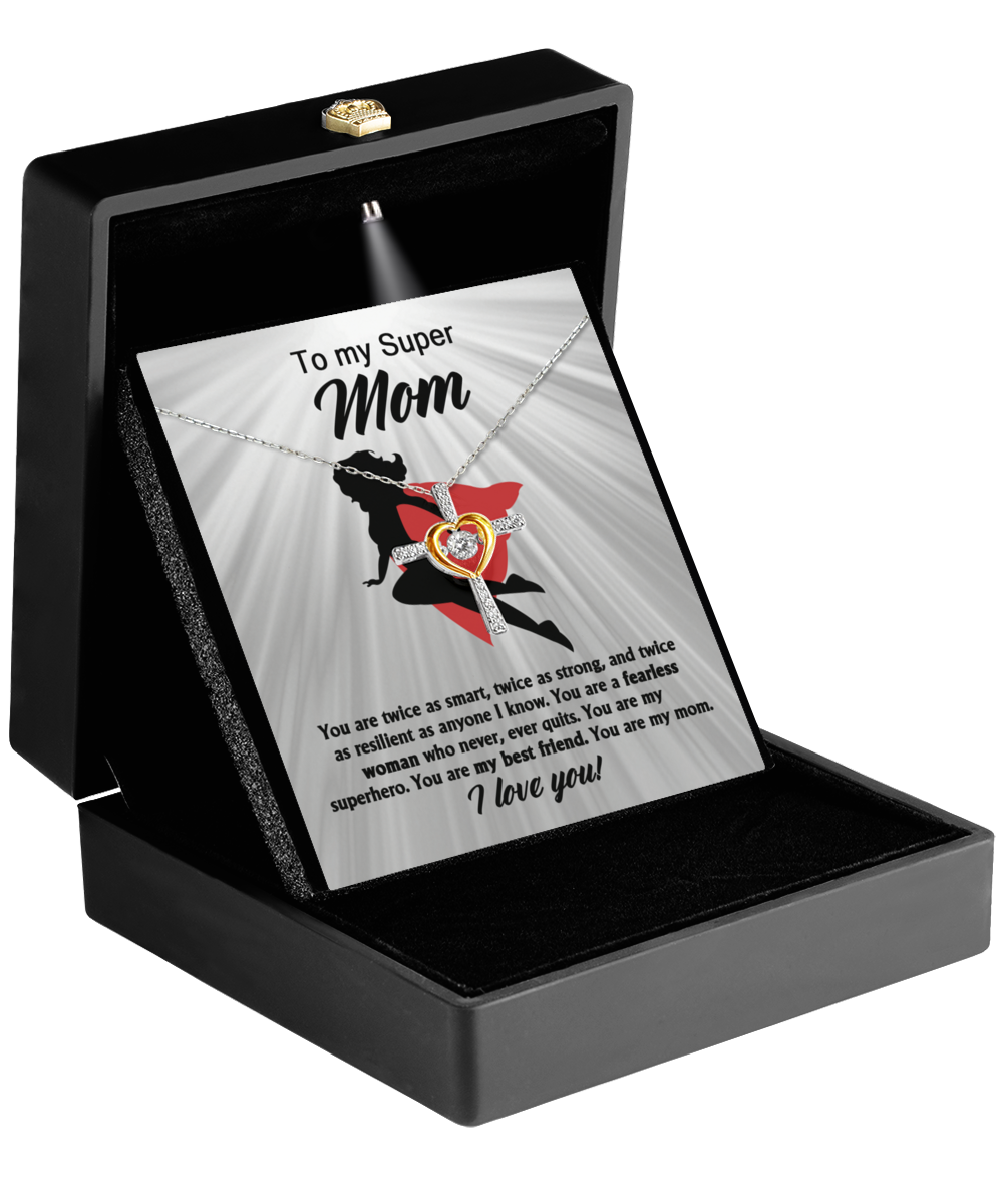 Mom | A Fearless Woman | Cross Dancing Necklace