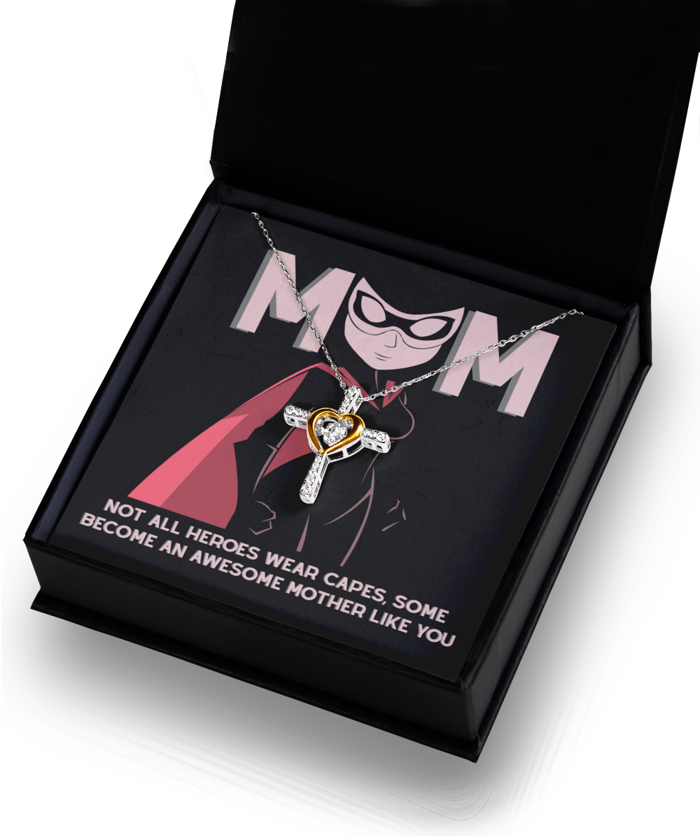 Mom | An Awesome Mother | Cross Dancing Necklace