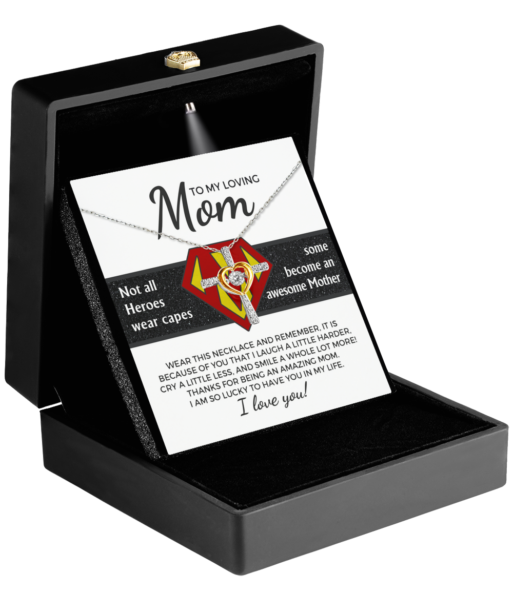 Mom | Awesome Mother | Cross Dancing Necklace