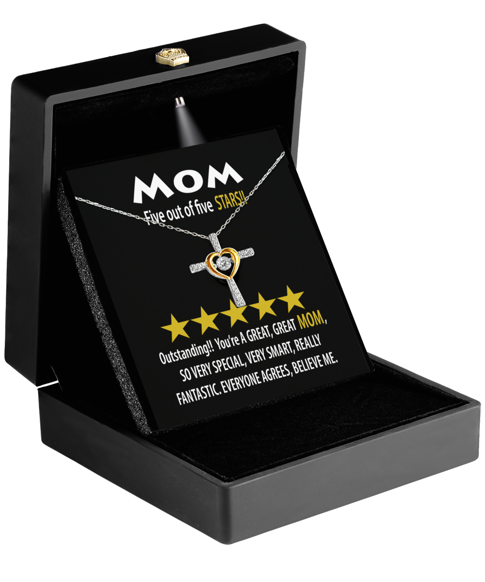 Mom | Five Stars | Cross Dancing Necklace