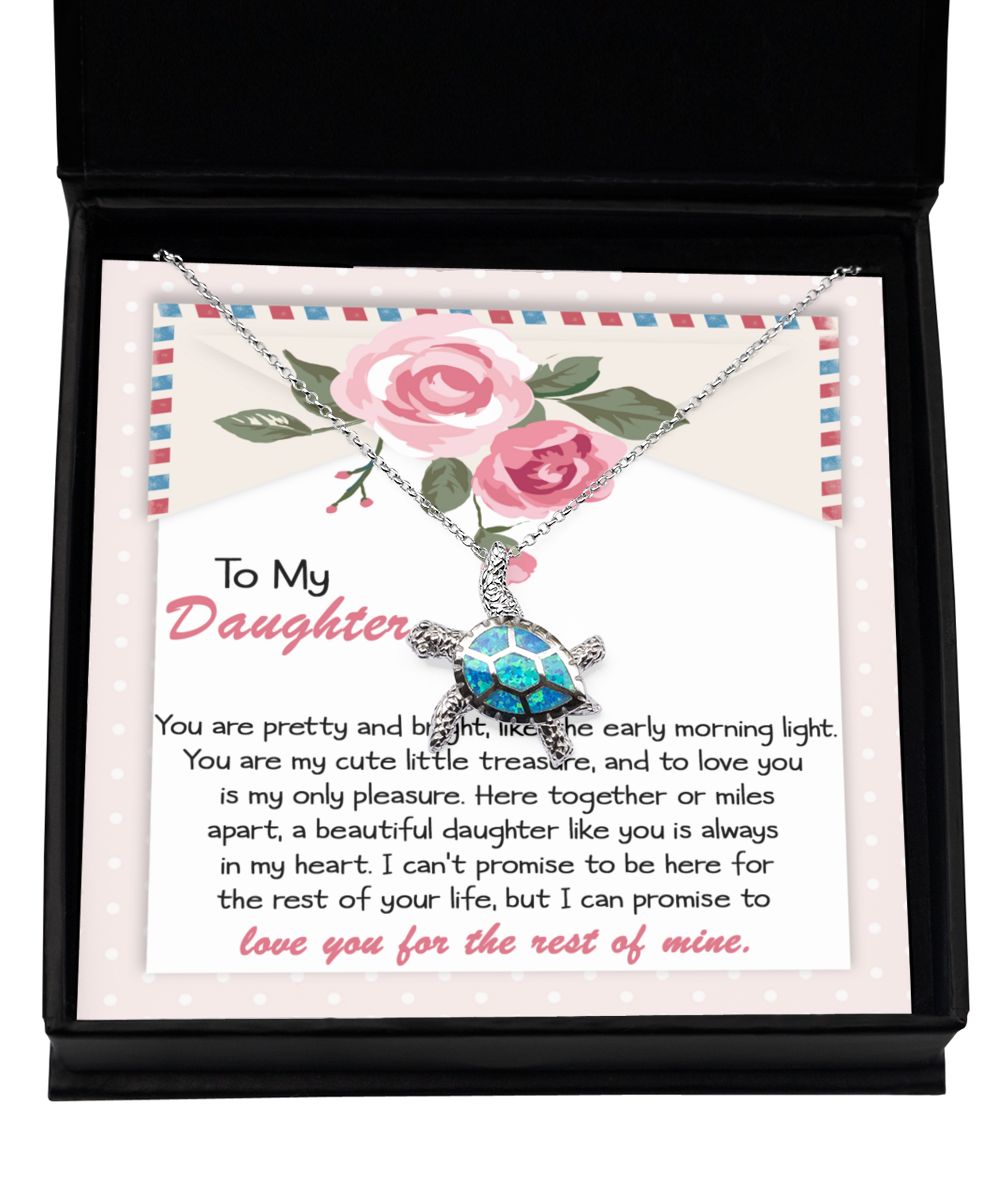 Daughter | In My Heart | Opal Turtle Pendant Necklace