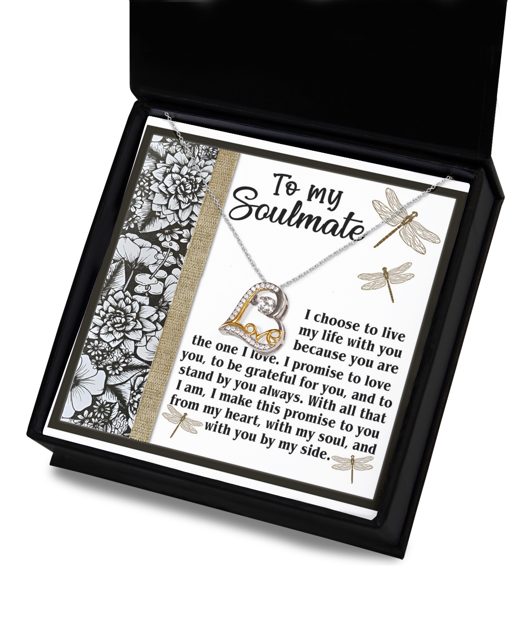 To My Soulmate | I Make This Promise From My Heart | Love Dancing Necklace