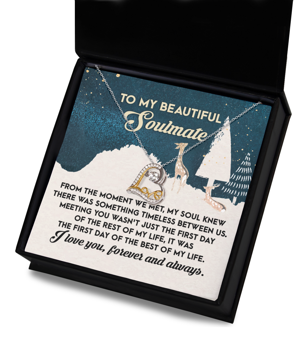 To My Beautiful Soulmate | Between Us | Love Dancing Necklace