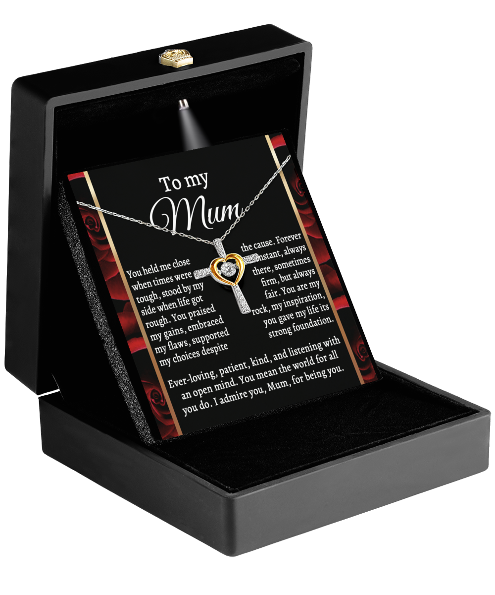 Mom | By My Side | Cross Dancing Necklace