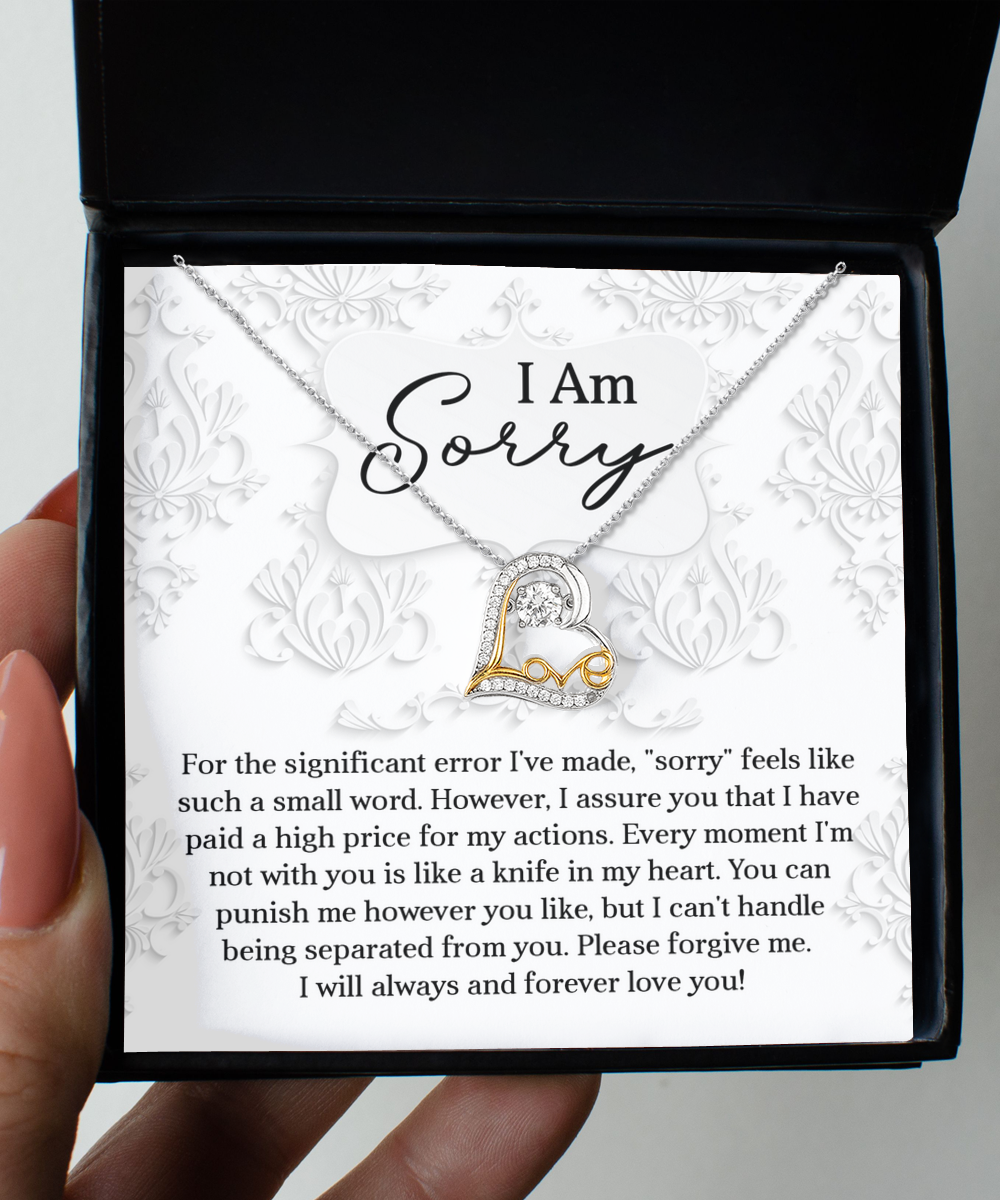 I Am Sorry | Forever Love You | Love Dancing Necklace