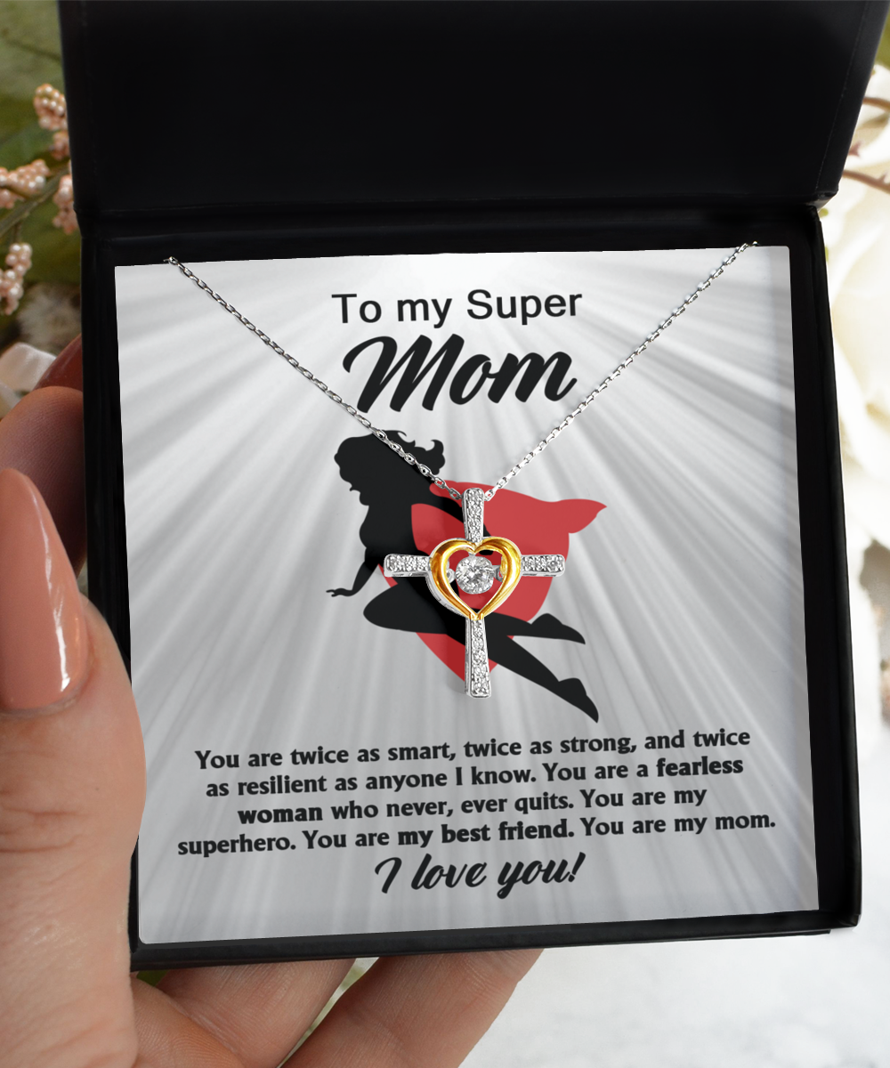 Mom | A Fearless Woman | Cross Dancing Necklace