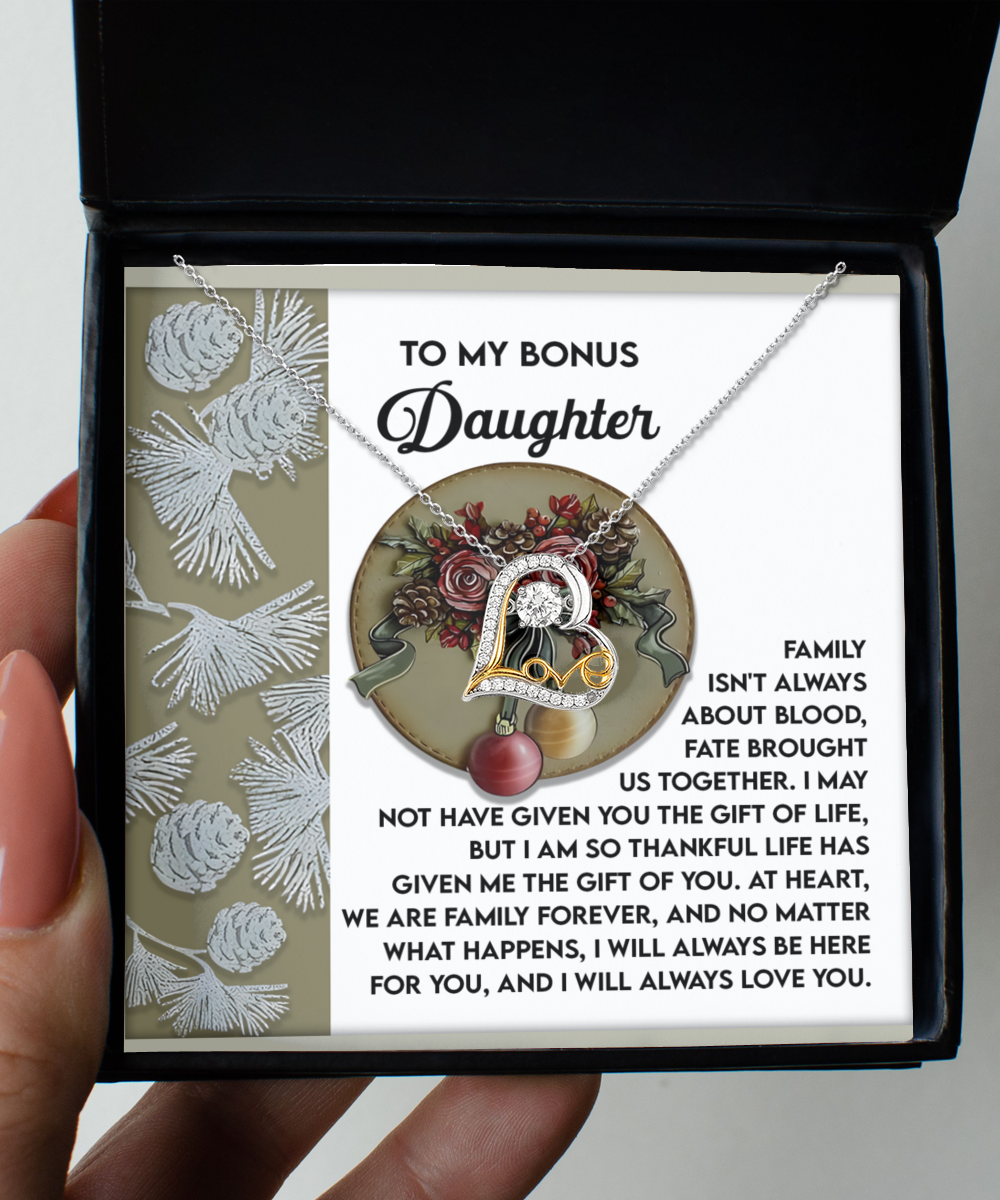 To My Bonus Daughter | Gift Of You | Love Dancing Necklace