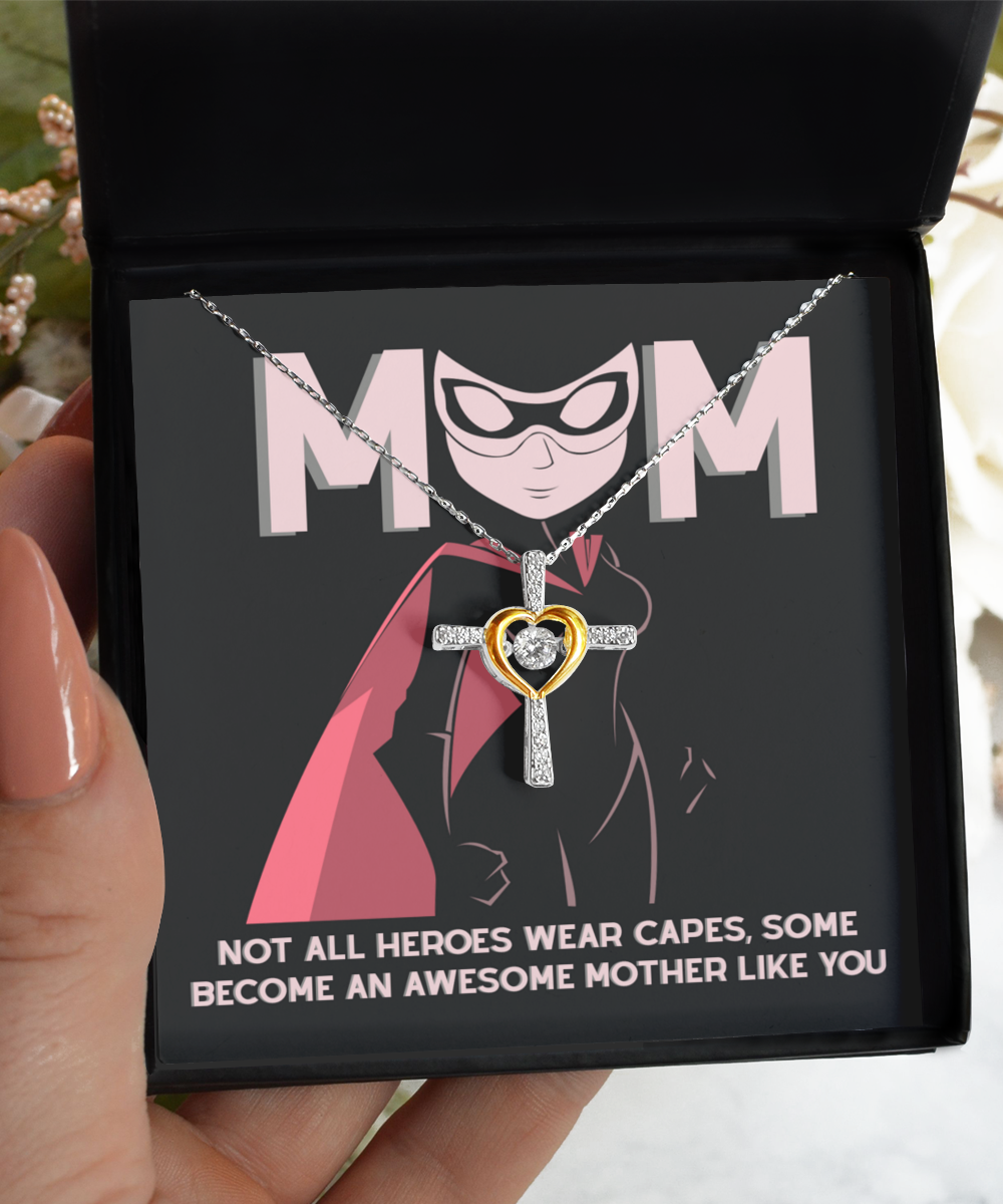 Mom | An Awesome Mother | Cross Dancing Necklace