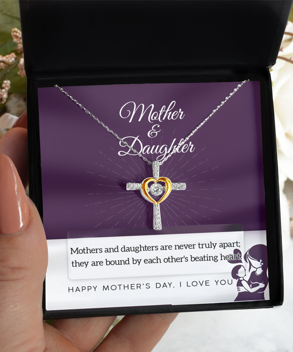 Mother & Daughter | Never Truly Apart | Cross Dancing Necklace