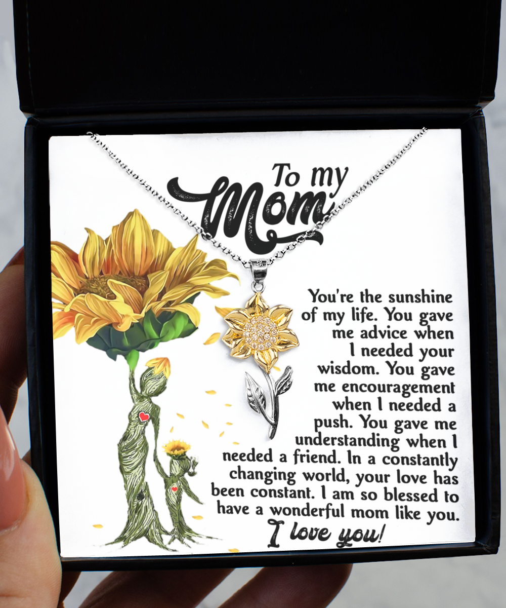 Mom | The Sunshine | Sunflower Pendant Necklace