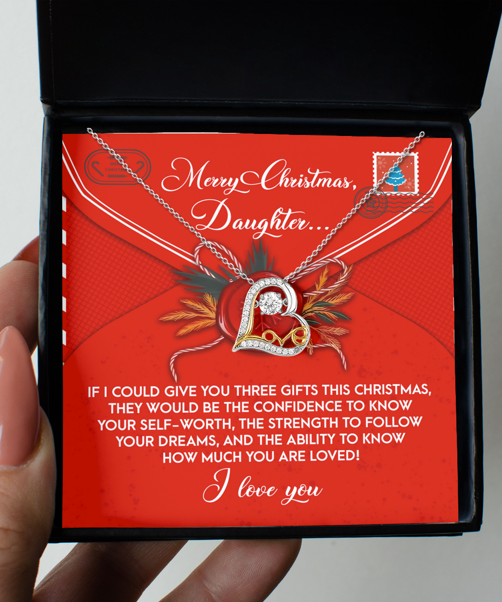 Merry Christmas Daughter | This Christmas | Love Dancing Necklace