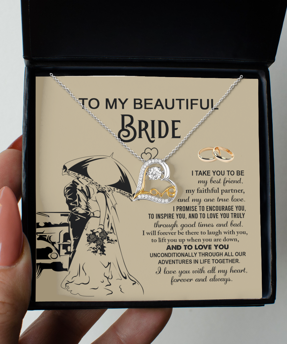 Bride | Faithful Partner | Love Dancing Necklace