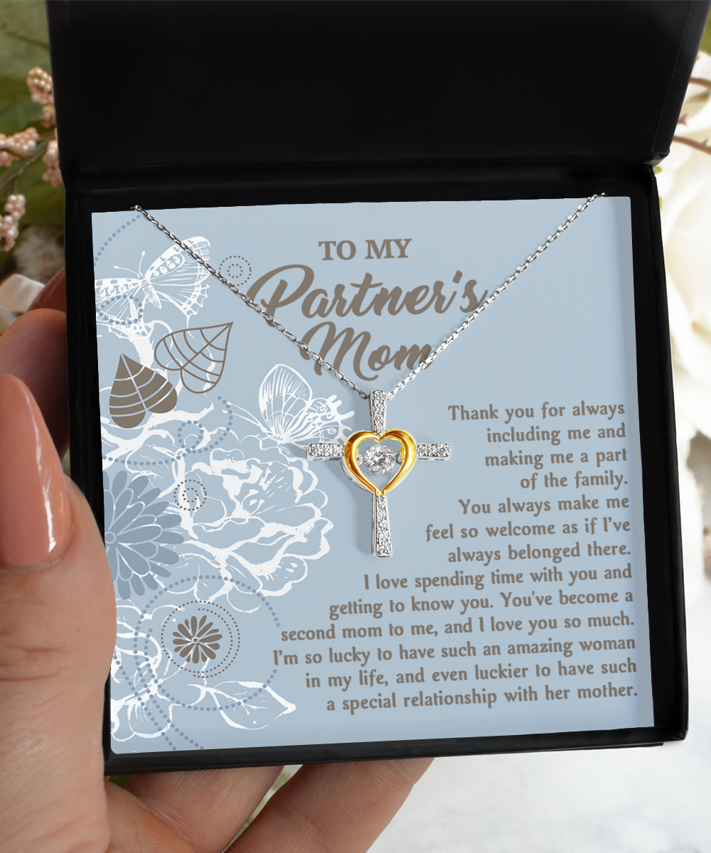 Partner's Mom | Part Of Family | Cross Dancing Necklace