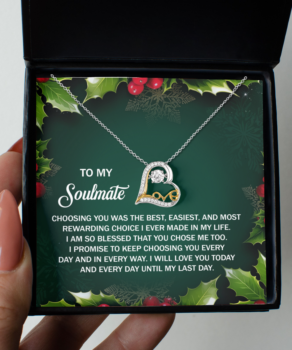 To My Soulmate | Chose Me Too | Love Dancing Necklace