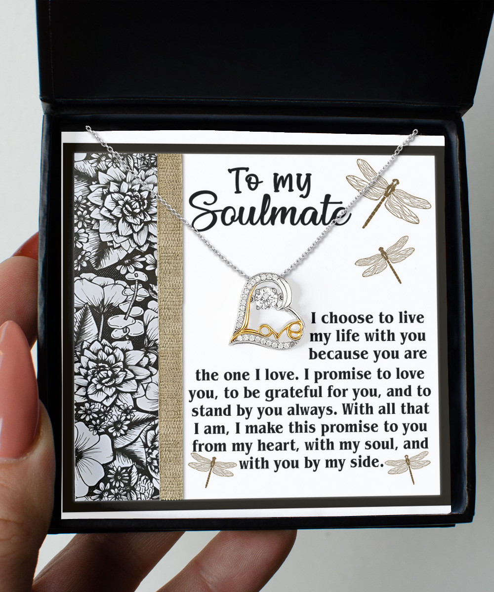 To My Soulmate | I Make This Promise From My Heart | Love Dancing Necklace