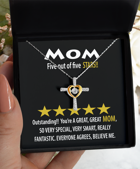 Mom | Five Stars | Cross Dancing Necklace