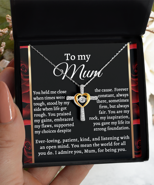 Mom | By My Side | Cross Dancing Necklace