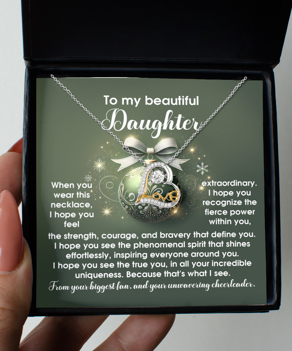 To My Beautiful Daughter | Incredible Uniqueness | Love Dancing Necklace