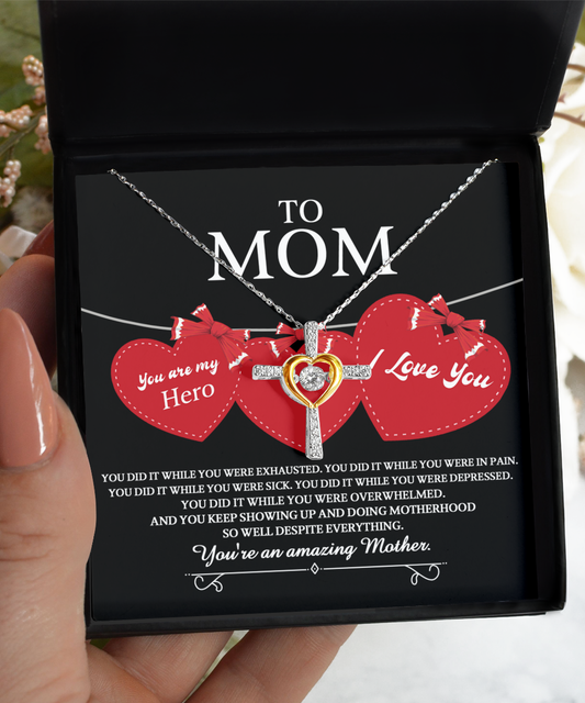 Mom | You Did It | Cross Dancing Necklace