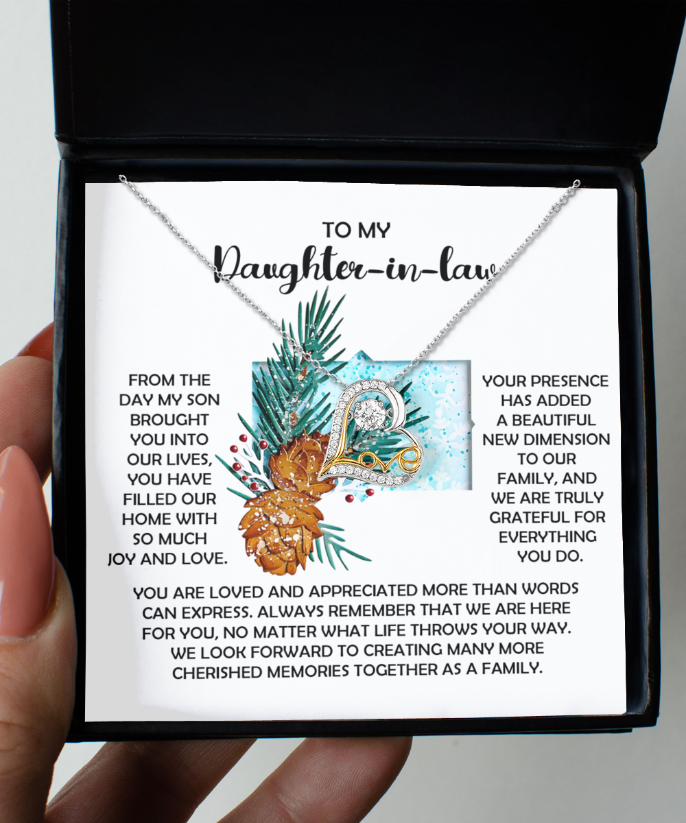 To My Daughter-in-Law | Here For You | Love Dancing Necklace