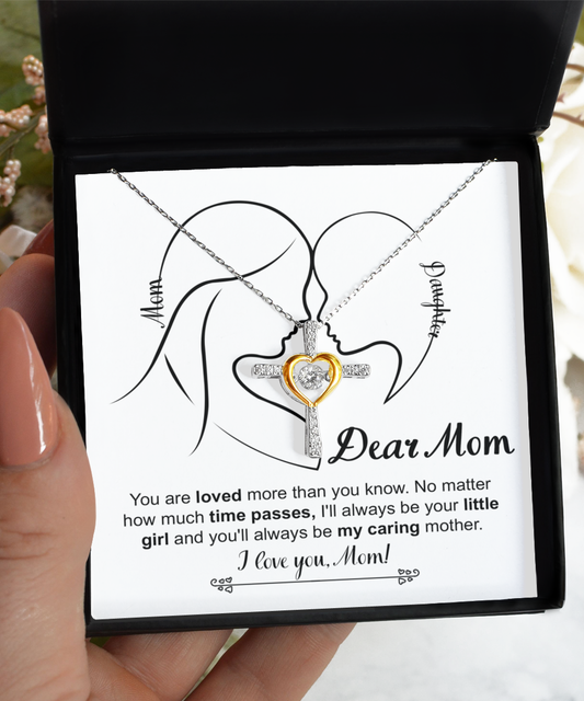 Mom | Your Little Girl | Cross Dancing Necklace