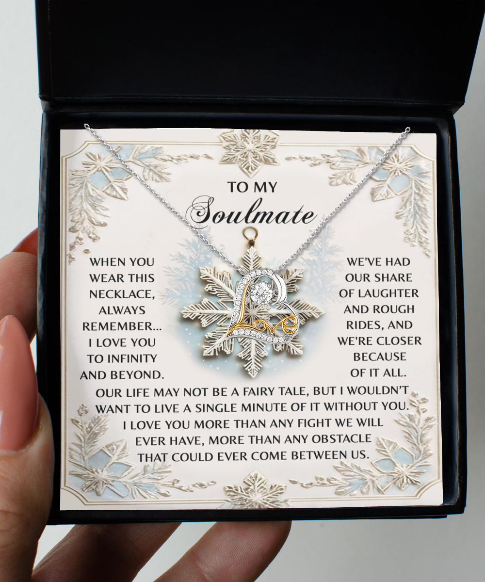 To My Soulmate | Infinity And Beyond | Love Dancing Necklace