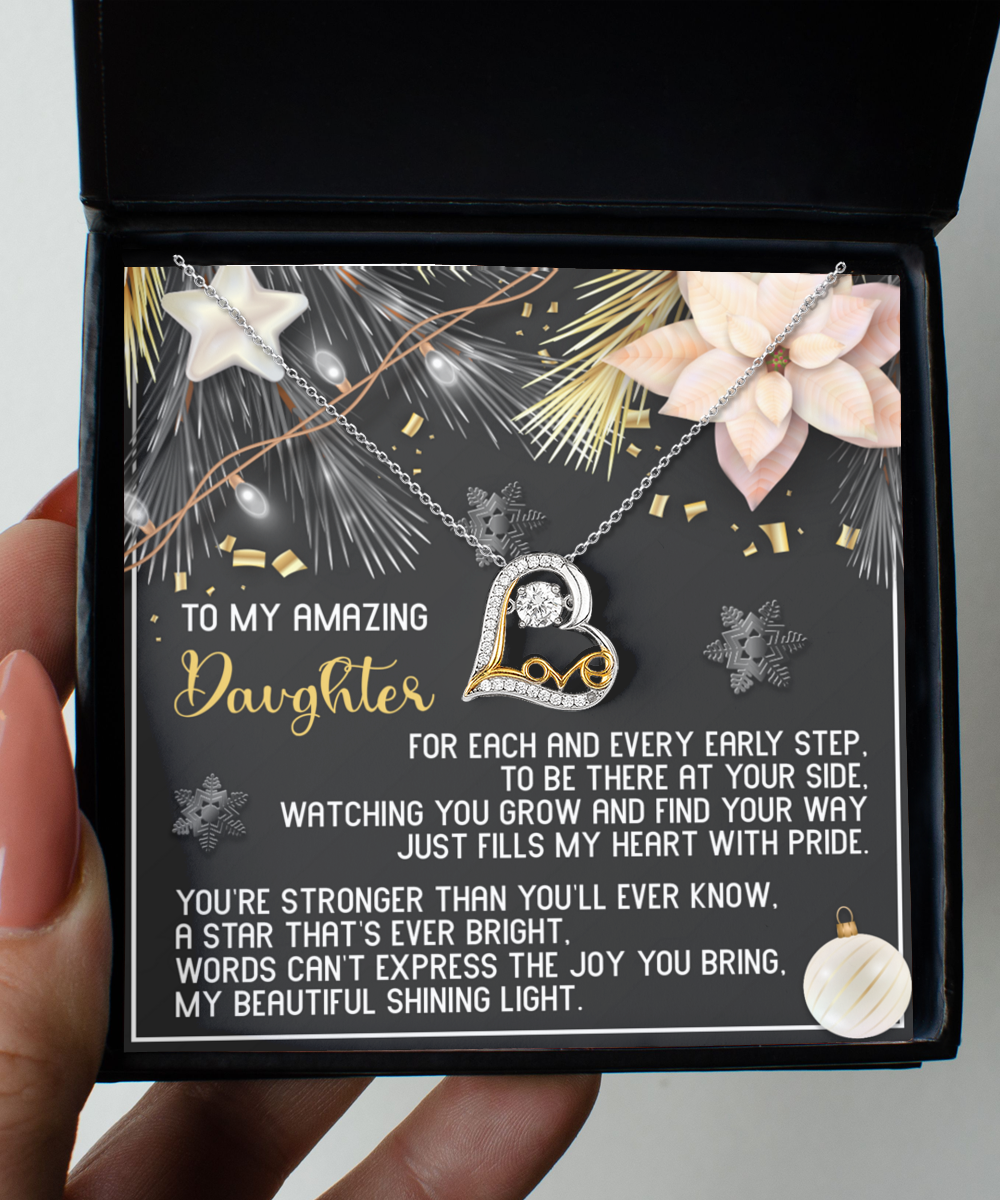 To My Amazing Daughter | Shining Light | Love Dancing Necklace