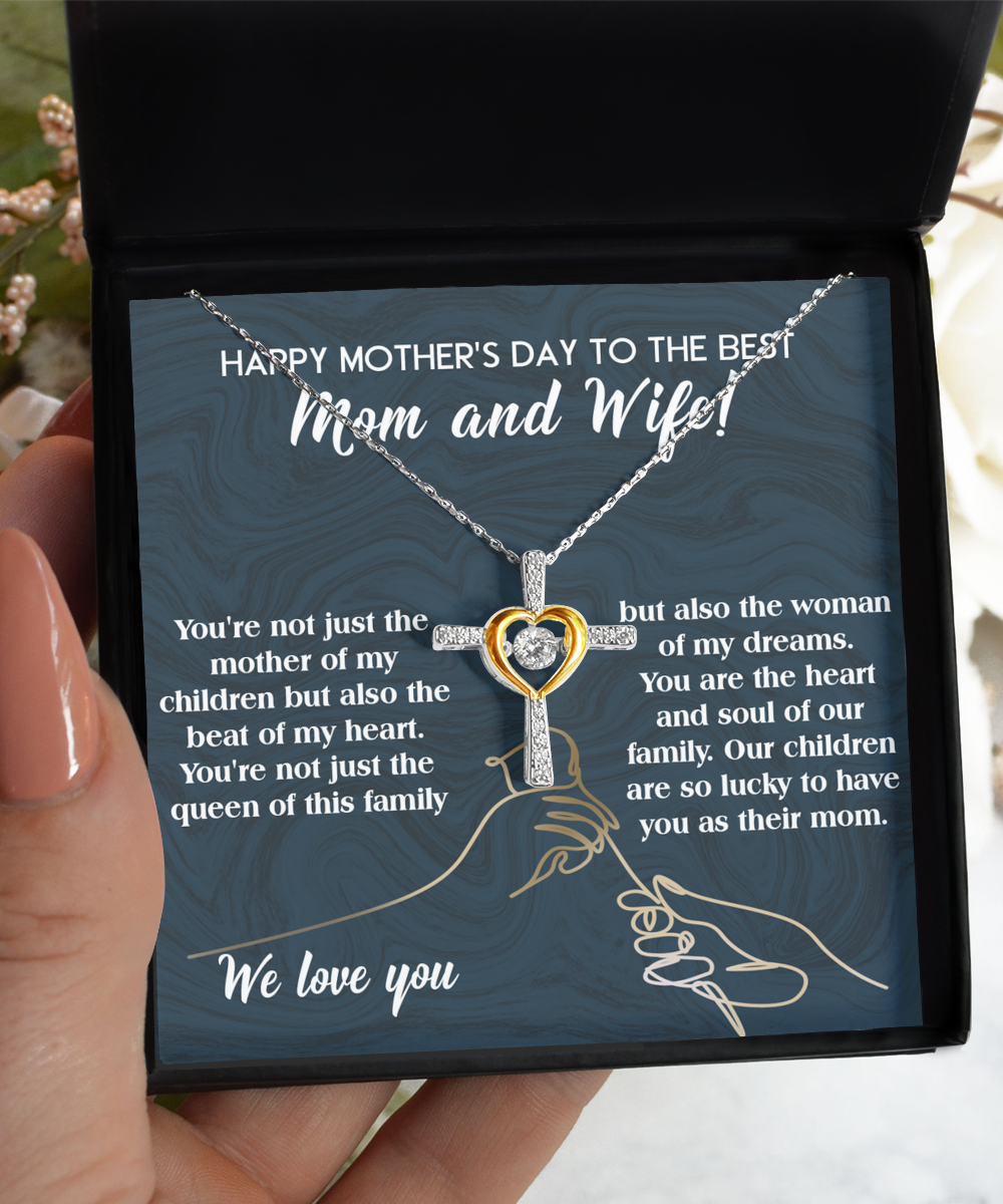 Mom & Wife | Happy Mother's Day | Cross Dancing Necklace