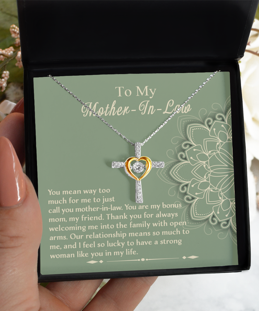 Mother-In-Law | A Strong Woman | Cross Dancing Necklace