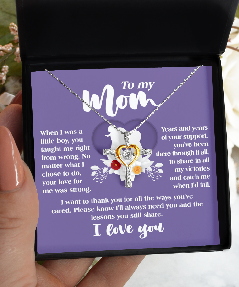 Mom | Ways You've Cared (Boy) | Cross Dancing Necklace